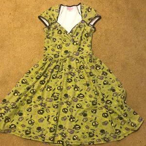Pinup Couture Mr. Skulls Print Dress